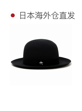 日本直邮Schott One Star 男士中折礼帽 羊毛毡 黑色 铆钉 可自由