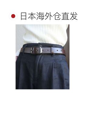 日本直邮皮带 黑色 可调节长度 PU皮革 男女通用