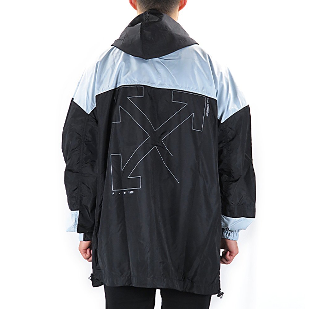 日本直邮 灰白色 UNFINISHED WINDBREAKER 男士风衣拉链 OMEA169E - 图2