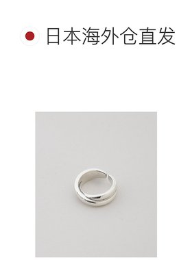 1h可退 日本直邮PHILIPPE AUDIBERT 女士 立体双环真鍮戒指 银色