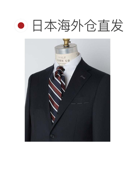 日本直邮SHIPS Stefanobigi 丝绸 反向 条纹 领带 灰色系