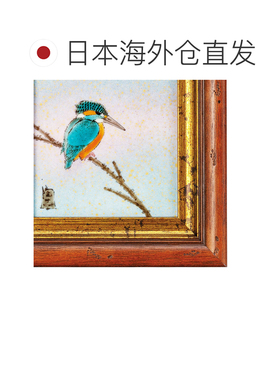 日本直邮九谷烧礼品包装陶瓷框架翠鸟由 Toshito Nakamura 设计陶