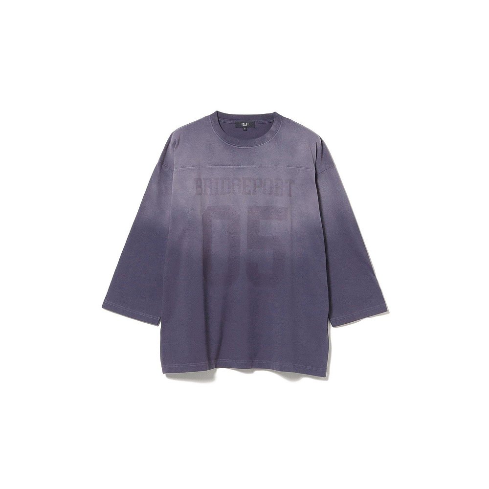 1h可退 日本直邮BEAMS HEART 渐变足球长袖T恤牛仔裤内搭男装 - 图0