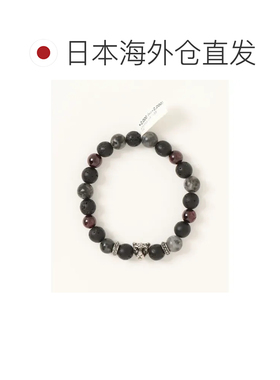 日本直邮CAYHANE 半宝石锌合金溶岩石手链 个性化生日石混搭设计