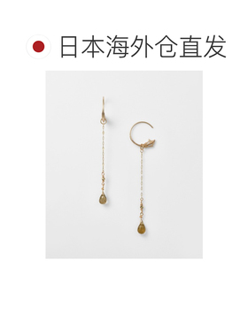 日本直邮agete 阿卡朵 女士 K5/K10翼形细圈耳环 【付后1h可退】