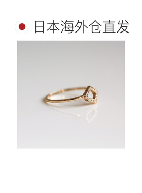1h可退 日本直邮cui-cui 钻石戒指 K10YG 五角设计 世界小钻石 0.