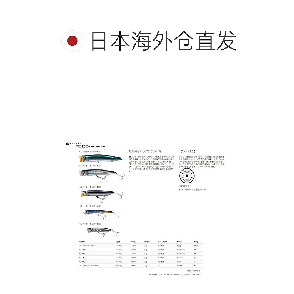 【日本直邮】Tacklehouse 波扒SW 100mm 30g 秋刀鱼色 #11 CFP100 - 图1