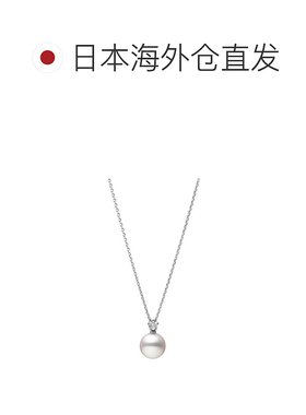 日潮跑腿MIKIMOTO御木本 Akoya珍珠钻石吊坠 18K白金 珍珠约8.00m