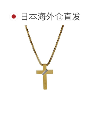 日本直邮POLICE 男士项链 CROSSBOND十字架设计GN0082001金色配饰