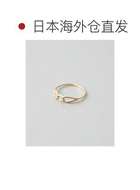 日本直邮Jouete 女士 K10黄金 轻奢层叠风链条款式戒指 031388