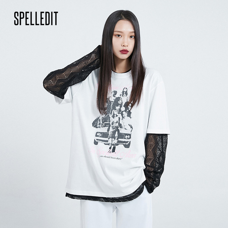 spelledit2022春季新款蕾丝打底衫 SPELLEDIT海外T恤