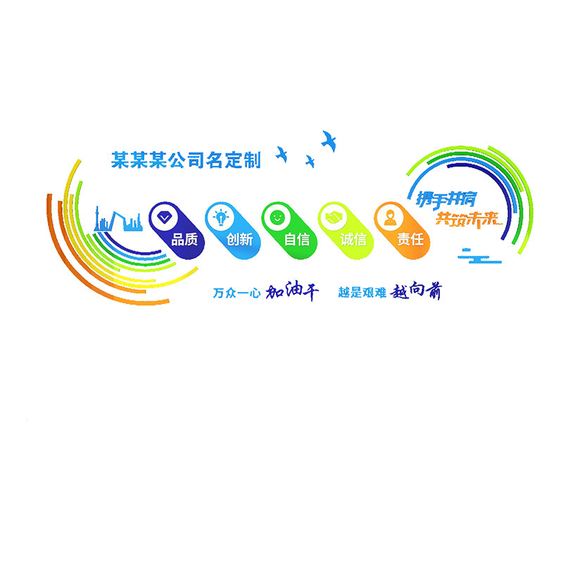 企业文化墙贴公司前台背景墙面办公E室励志标语装饰会议室布置形,淘宝优惠券,粉丝福利购,淘宝优惠卷