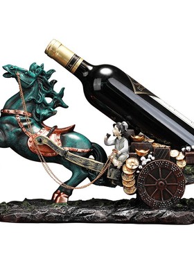 马到成功红酒架摆件现代轻奢高档个性G家居客厅餐厅酒柜装饰品创