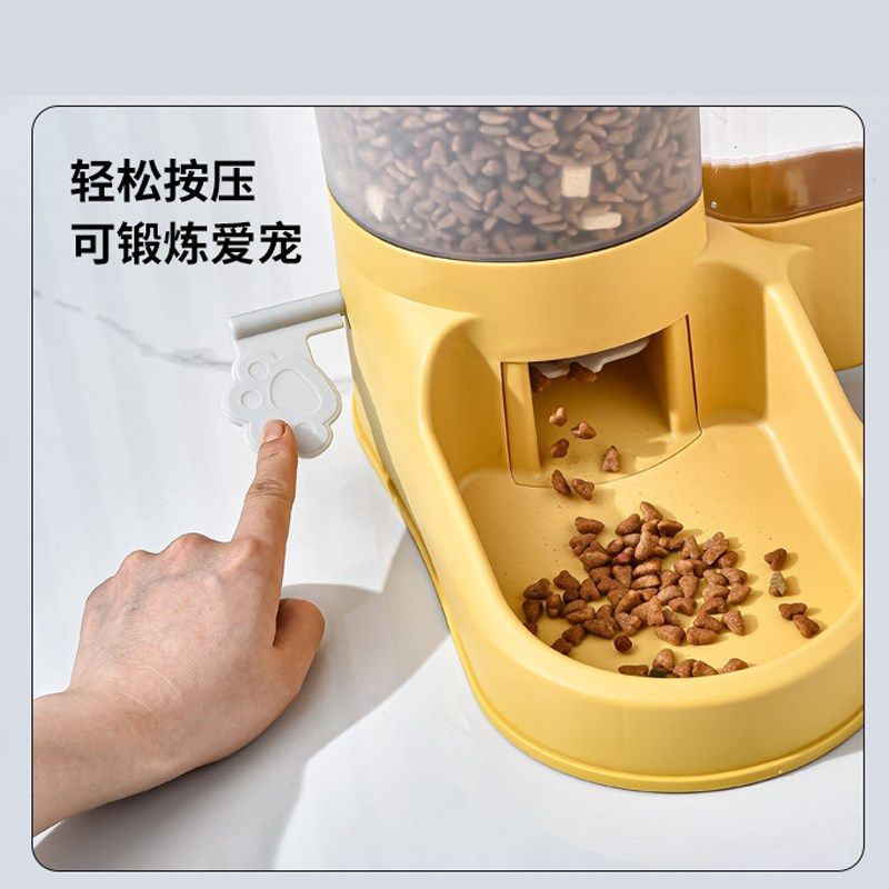 宠物喂食喂d水器一体自动猫碗狗碗食盆猫咪饮水不插电不卡粮大口,淘宝优惠券,粉丝福利购,淘宝优惠卷