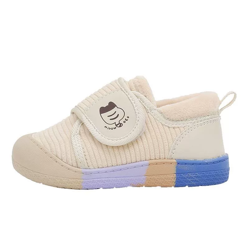 Winter kindergarten indoor shoes girls canvas shoes boys z children cotton shoes two cotton plus velvet warm shoes baby cloth shoes children