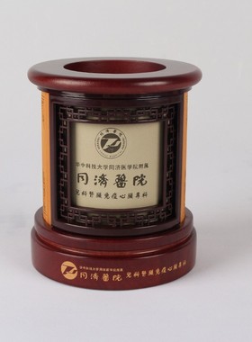 竹子黄鹤楼雕刻笔筒商务定制摆件湖北文N化特色礼品外事工艺品