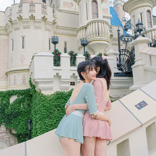 Брендовый комплект для школьников, купальник, средство для принятия ванны, Южная Корея, французский стиль, высокая талия