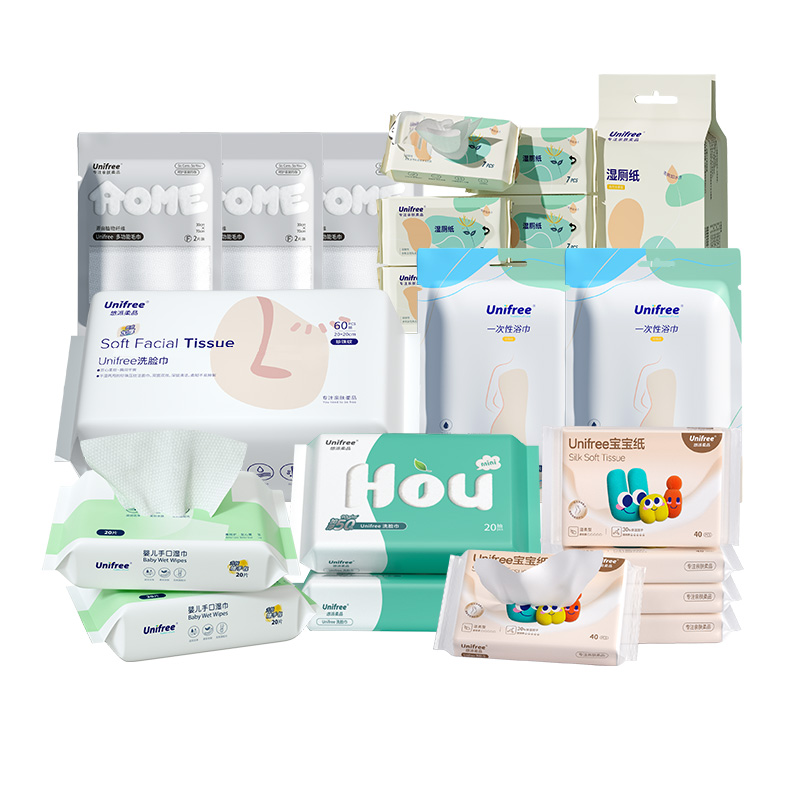 【39任选5件】unifree一次性洗脸巾保湿柔纸巾清洁湿厕纸便携湿巾