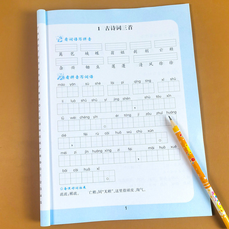 2026版看拼音写词语1一2二3三4四5五6六年级同步练习册加汉字人教版部编全套教材专项训练小学语文课课练生字注音默写能手课堂笔记