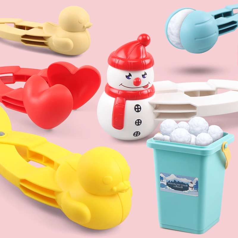 儿童雪球小鸭子夹子玩具冬天打雪仗雪下雪夹雪球神器玩雪工具装备