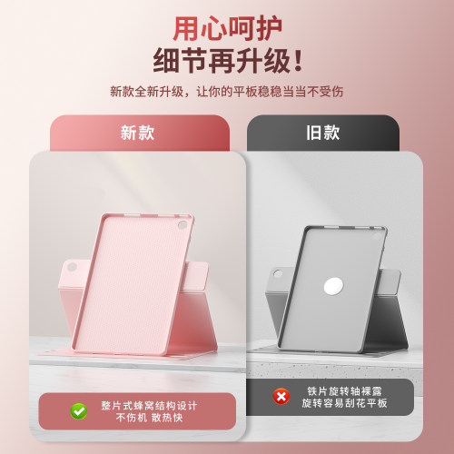 适用ipad10保护套air6/5平板壳2024新款第9代全包8九苹果mini7/4硅胶2022防摔iPadPro11可旋转8被爱小熊2021 - 图1