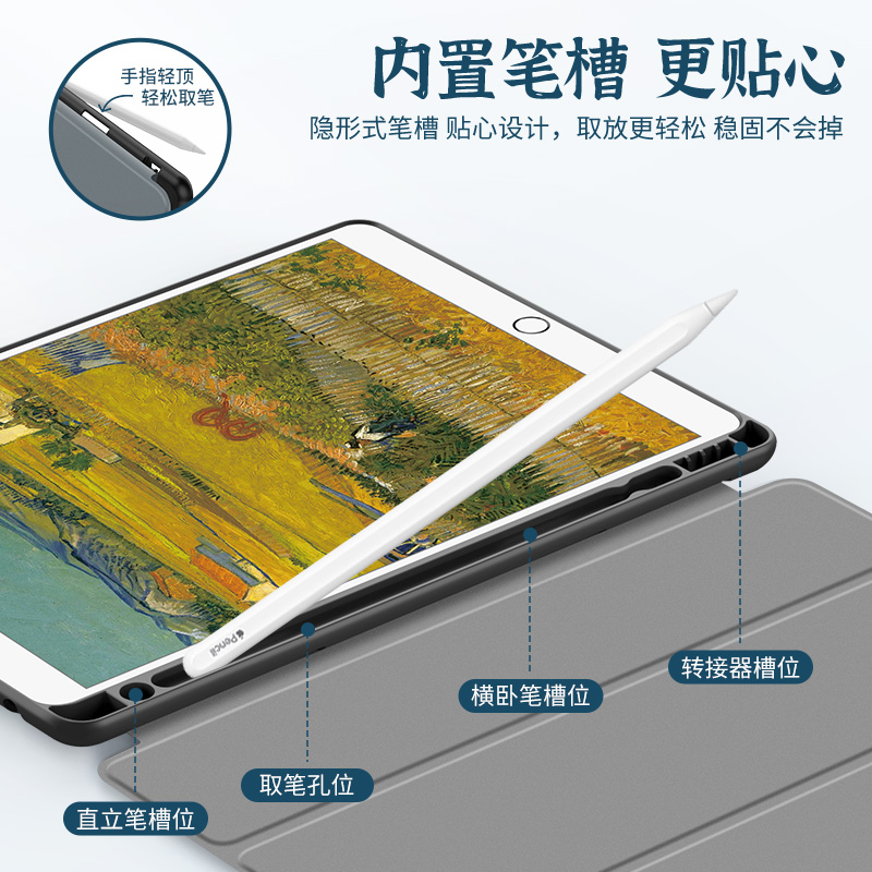 ipad9保护套2021新款air42平板壳苹果pro11英寸硅胶mini6防摔10.2全包第九代三折18版9.7带笔槽迷你5电脑八3 - 图3