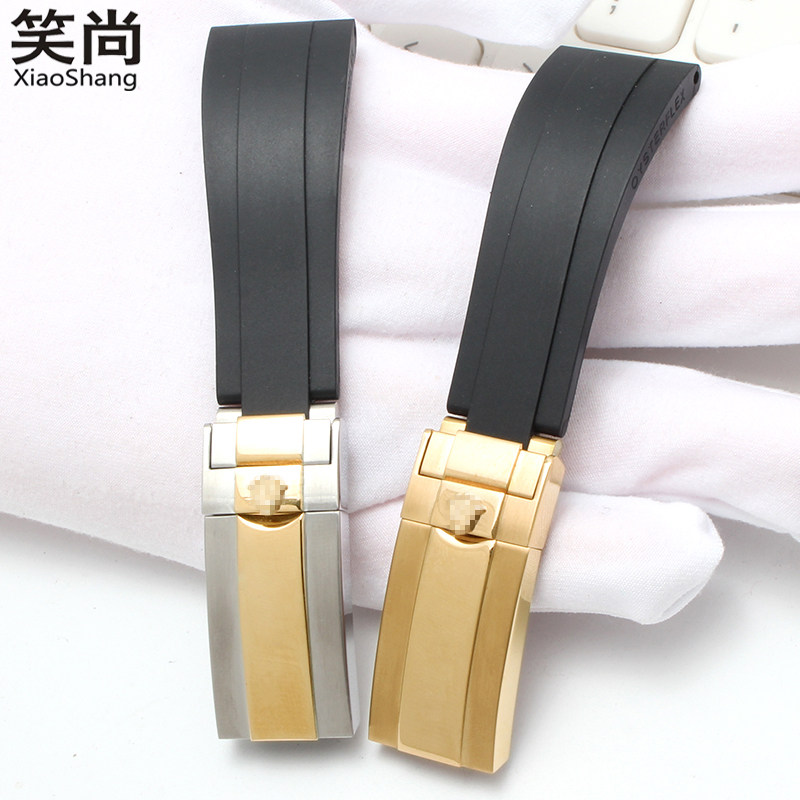 代用劳力士表带橡硅胶名仕黑绿游艇 笑尚配件