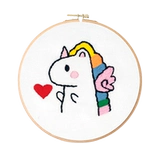 Трехмерный набор материалов для начинающих, «сделай сам», единорог, с вышивкой, креативный подарок