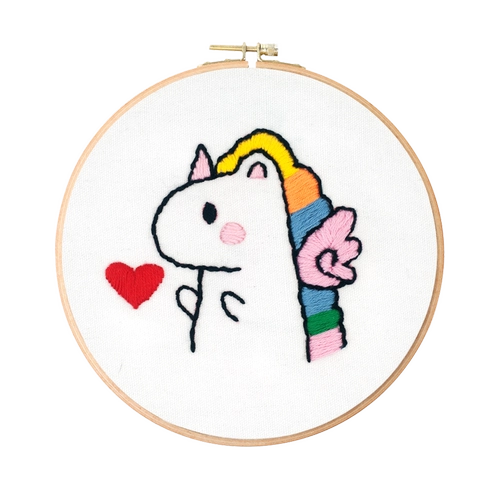 Трехмерный набор материалов для начинающих, «сделай сам», единорог, с вышивкой, креативный подарок