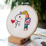 Трехмерный набор материалов для начинающих, «сделай сам», единорог, с вышивкой, креативный подарок