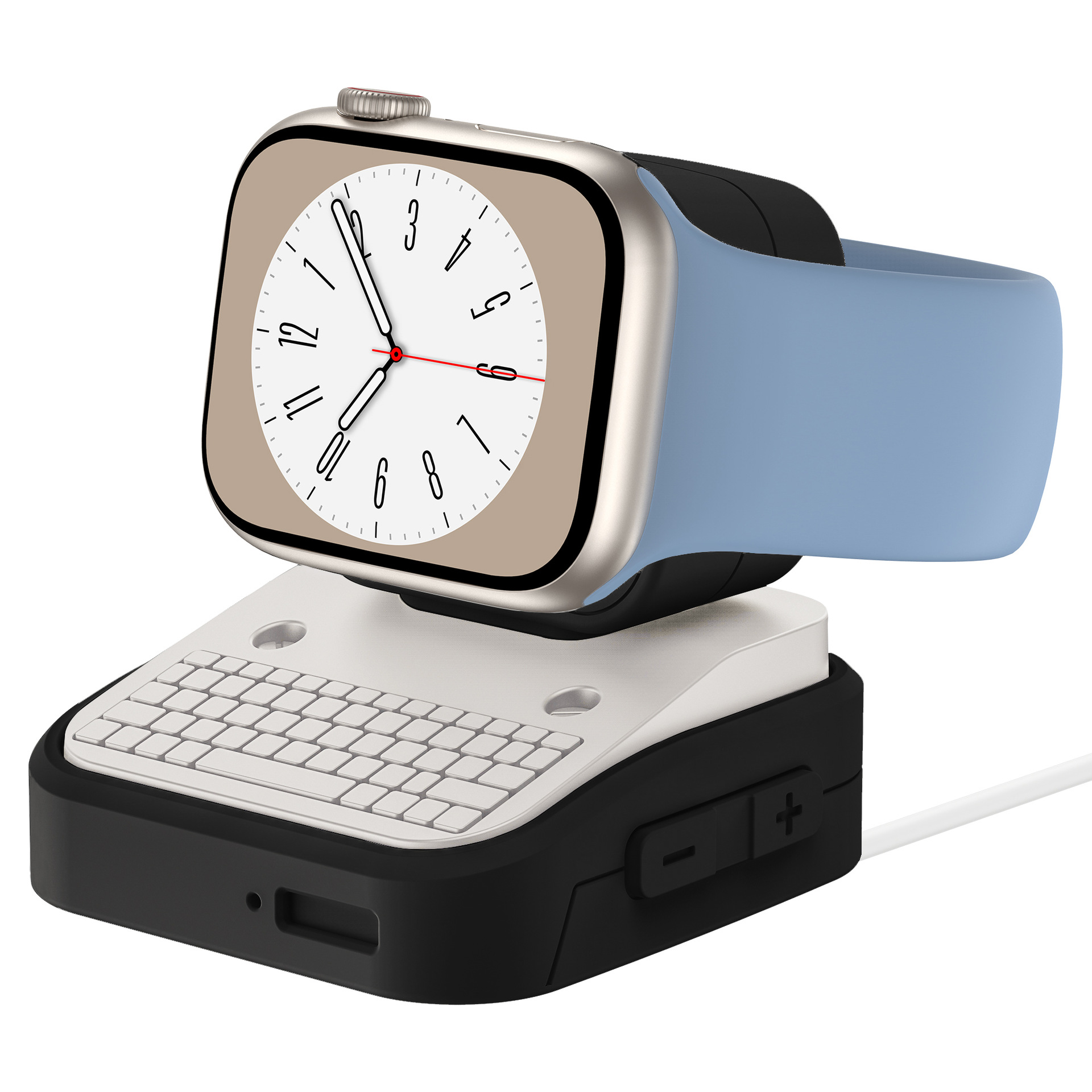 适用于苹果智能手表Apple Watch4/5/6/7/8/SE底座三星Galaxy 5/pro/6无线磁吸充电器硅胶支架不含充电线-图3