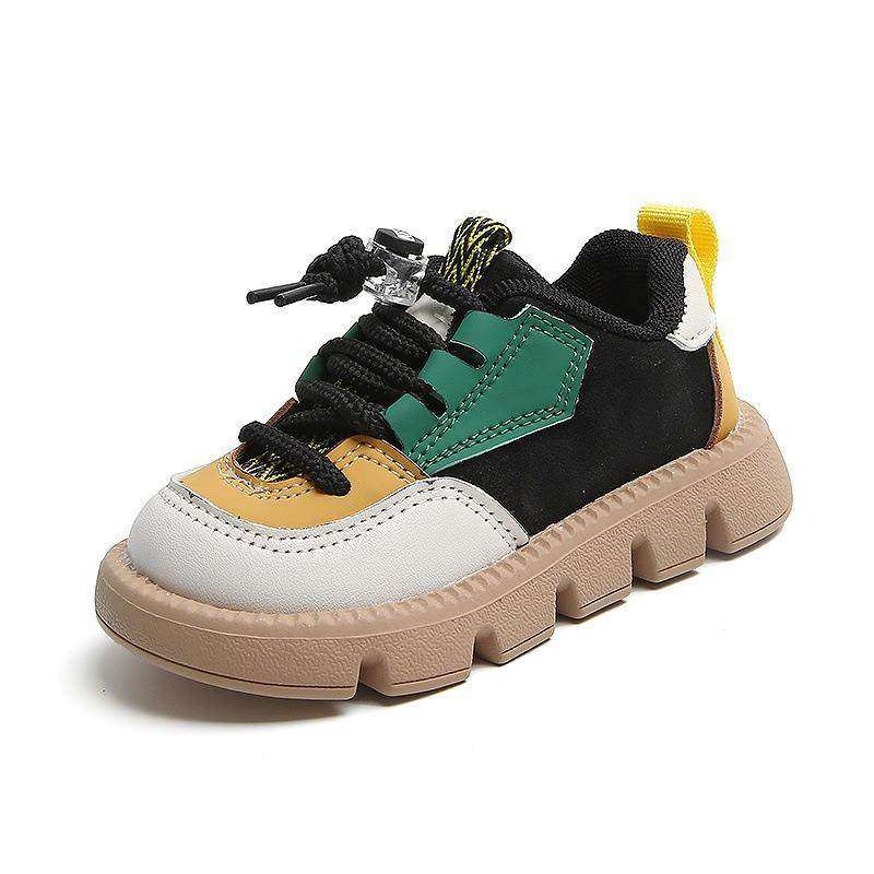 高颜值春秋款儿童鞋子小皮鞋女时尚简约拼接款男童鞋子中小童儿童,淘宝优惠券,粉丝福利购,淘宝优惠卷