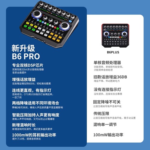 声佰乐B6 PRO手机专业声卡直播设备全套电脑专用主播录音唱歌k歌 - 图0