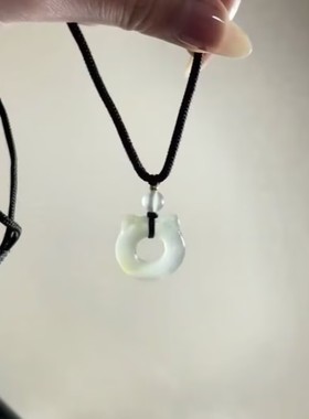 平安扣小狗猫猫项链骨头精美可爱透明吊坠男女情侣礼物送闺蜜配饰