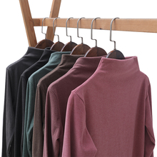 阳离子打底衫女秋冬德绒半高领百搭