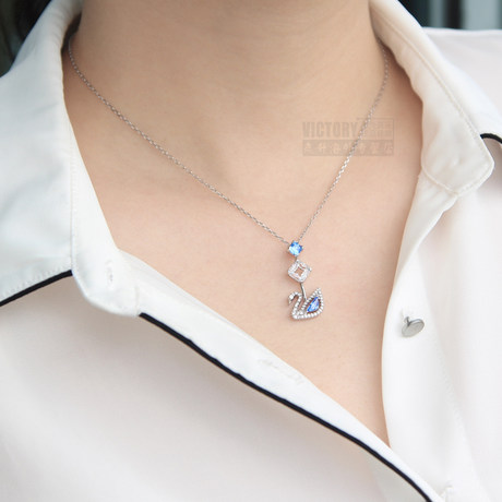Swarovski/Swarovski 2020 new blue diamond swan long swan female 
