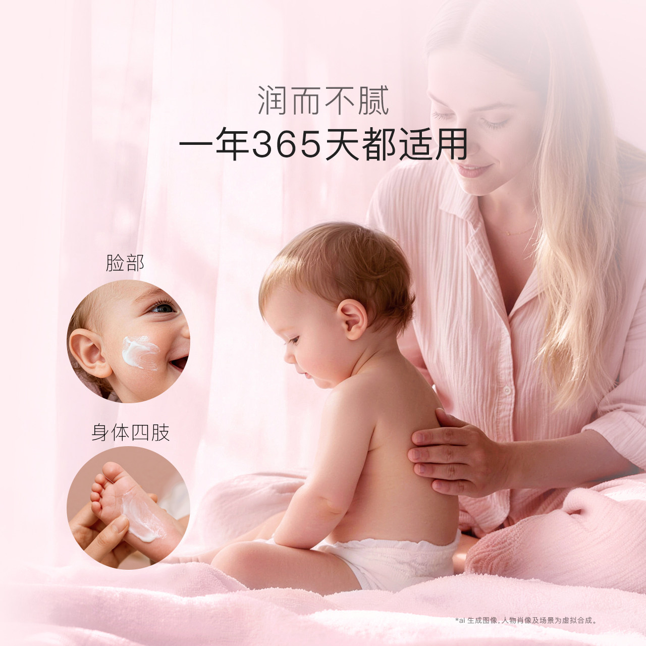 贝德美婴儿身体乳宝宝面霜婴儿保湿乳儿童润肤乳保湿滋润乳液两用