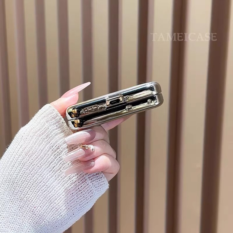 好运莲莲支架电镀银折叠壳适用华为pocket2手机壳新款高级感p50pocket折叠屏防摔保护套pockets女款简约外壳 - 图3