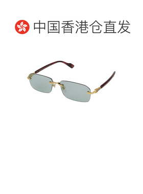 1h可退 香港直邮Gucci 古驰 男士 金色 & 酒红色太阳镜 GG1221S