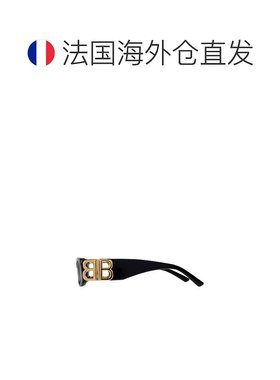 自营欧洲直邮Balenciaga巴黎世家 Dynasty女士黑色矩形太阳眼镜