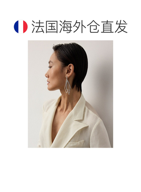 自营欧洲直邮Ralph Lauren拉夫劳伦 Creoles女士灰色黄铜叠层耳环