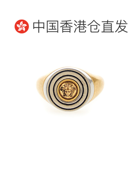 香港直邮versace 范思哲 男士 Medusa on for 金属感带子女士戒指