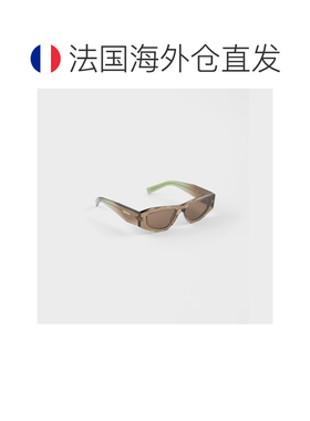 自营欧洲直邮PRADA普拉达 Symbole男士透茶色醋酸纤维几何太阳镜