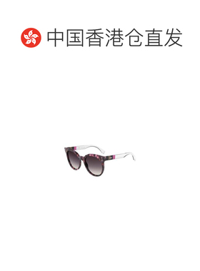 香港直邮FENDI 女士眼镜 FF0083SE70 AW2021 黑色 徽标细节太阳镜