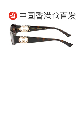 1h可退 香港直邮Gucci 古驰 女士 棕色太阳镜