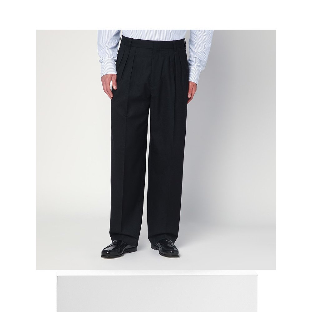 1h可退 香港直邮Kenzo 高田贤三 男士 黑色羊毛裤子 FF65PA2149ID - 图3