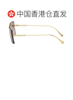 1h可退 香港直邮versace 范思哲 男士 金色无框太阳镜 0VE2245805