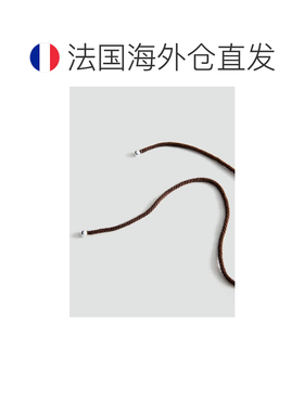 自营欧洲直邮MANGO 女士棕色贝壳涤纶绳索项链吊坠