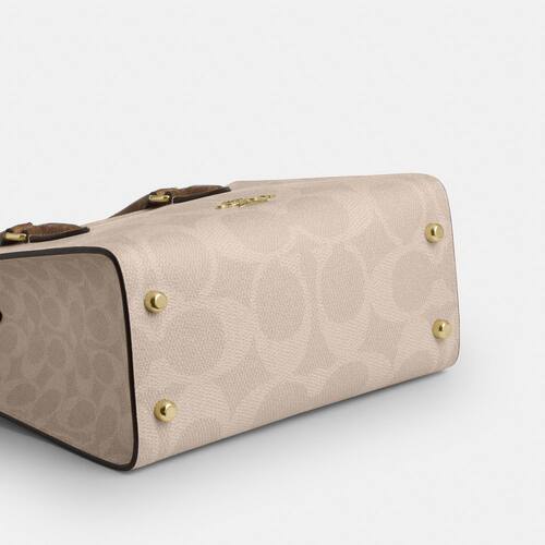 COACH/蔻驰 Maggie 24品牌Logo标志 人造革手提包单肩包女款CY676 - 图3