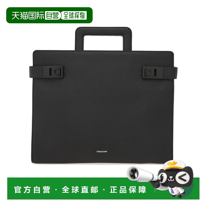 香港直邮Salvatore Ferragamo 配有 Gancini 扣的公文包 241698